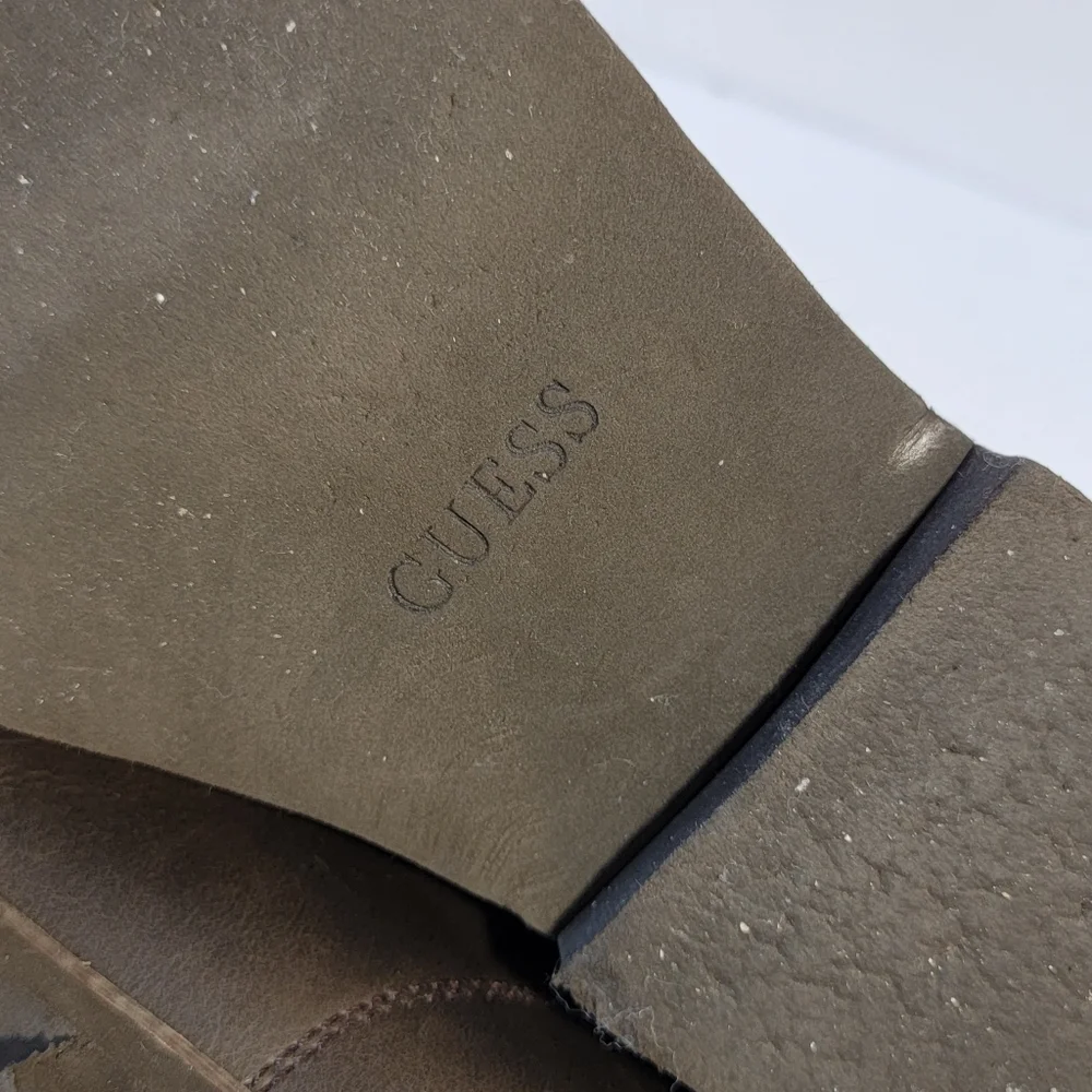 GUESS Mens Dark Brown Joey's Chukka Boots Sz 10.5 Lace-up Fall Casual Chic Vegan
